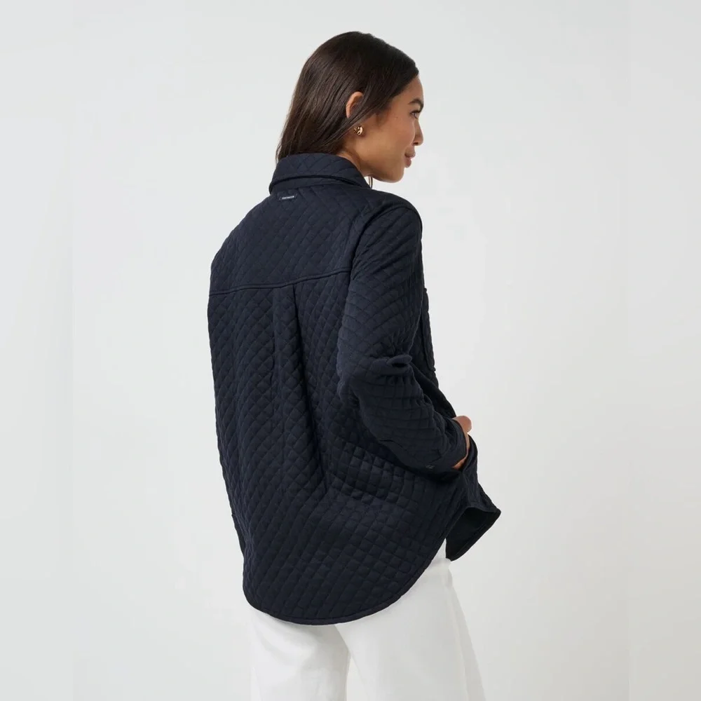 NWT Travis Mathew Diamond Quilted Shacket Black Sz XS - Picture 4 of 10